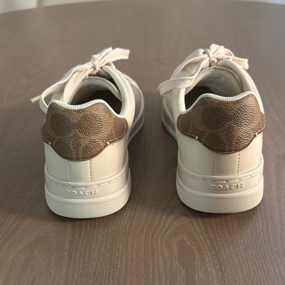 Coach Cream Lace-Up Sneakers - Picture 4 of 9